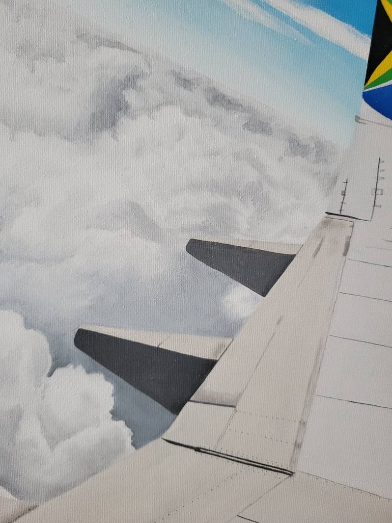 Original Aeroplane Painting by Julia Tulub