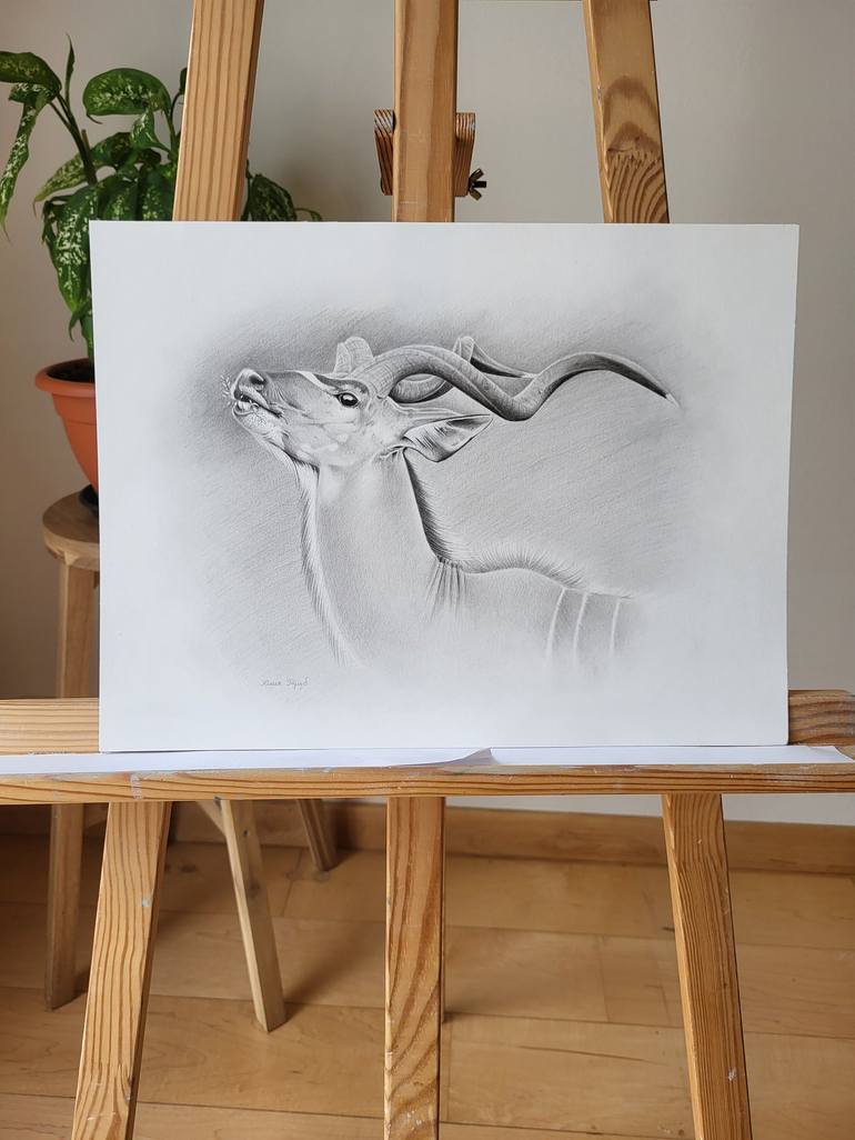 Original Figurative Animal Drawing by Julia Tulub