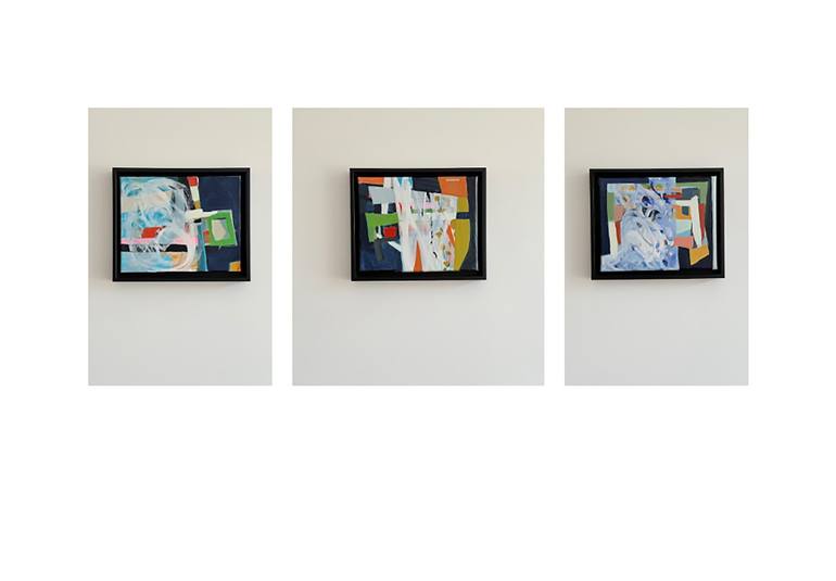 Original Abstract Painting by Katharina Ang | Abstract Art on Canvas | TINY CONSTRUCTIONS set of 3