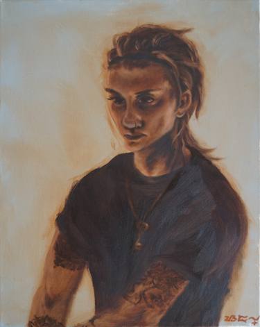 Original Realism Portrait Painting by Sarah Hutchings
