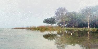 Original Impressionism Water Collage by Sara Slee Brown