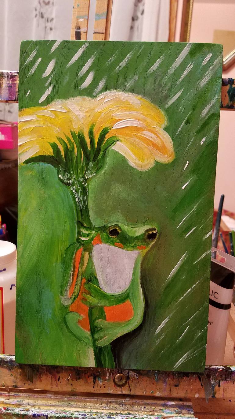 Original Impressionism Animal Painting by Sandy Jensen