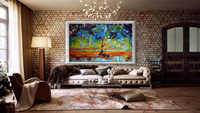 Original Abstract Landscape Painting by Marina  Klimanova 