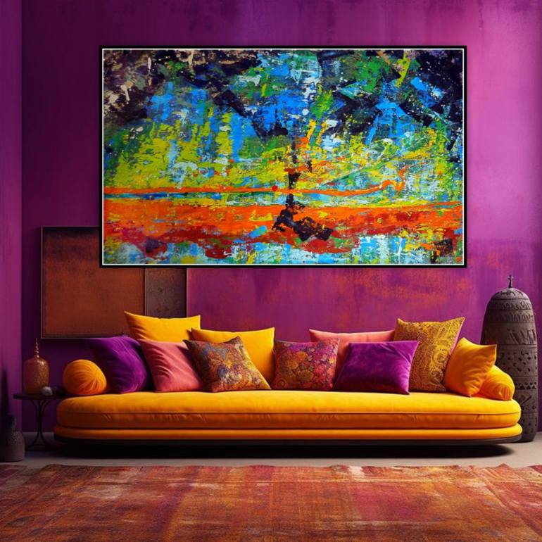 Original Abstract Landscape Painting by Marina  Klimanova 