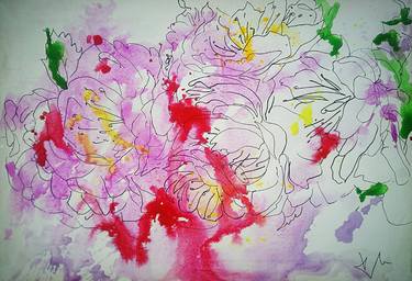 Print of Abstract Floral Paintings by Marina Klimanova