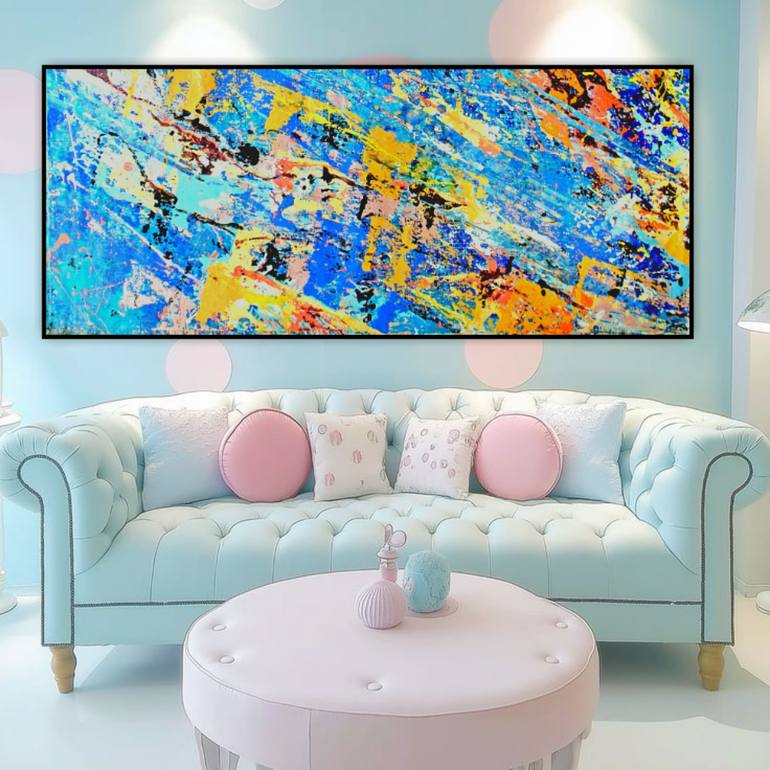 Original Abstract Expressionism Abstract Painting by Klim -