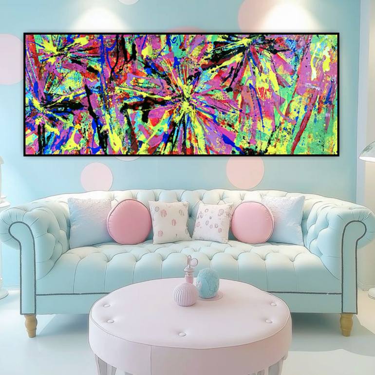 Original Abstract Expressionism Abstract Painting by Klim -