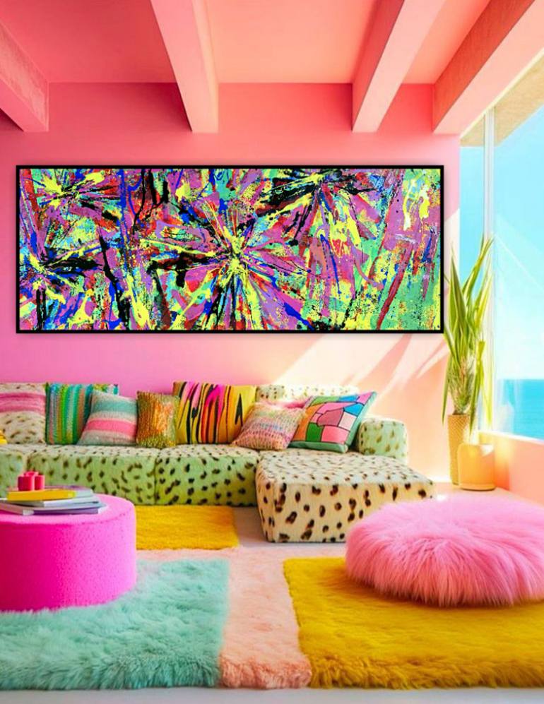 Original Abstract Expressionism Abstract Painting by Klim -