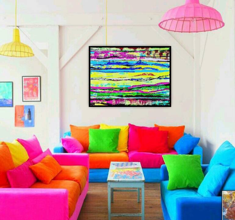 Original Abstract Expressionism Abstract Painting by Marina Klimanova
