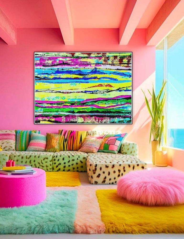 Original Abstract Expressionism Abstract Painting by Marina Klimanova