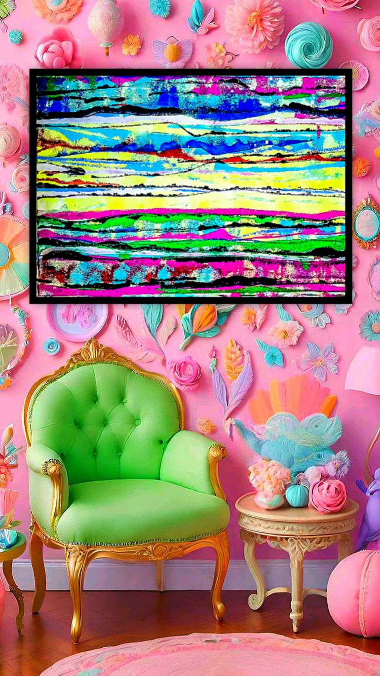 Original Abstract Expressionism Abstract Painting by Marina Klimanova