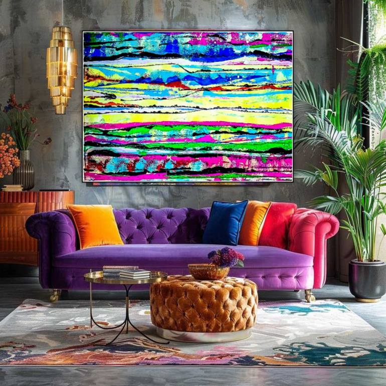 Original Abstract Expressionism Abstract Painting by Marina Klimanova