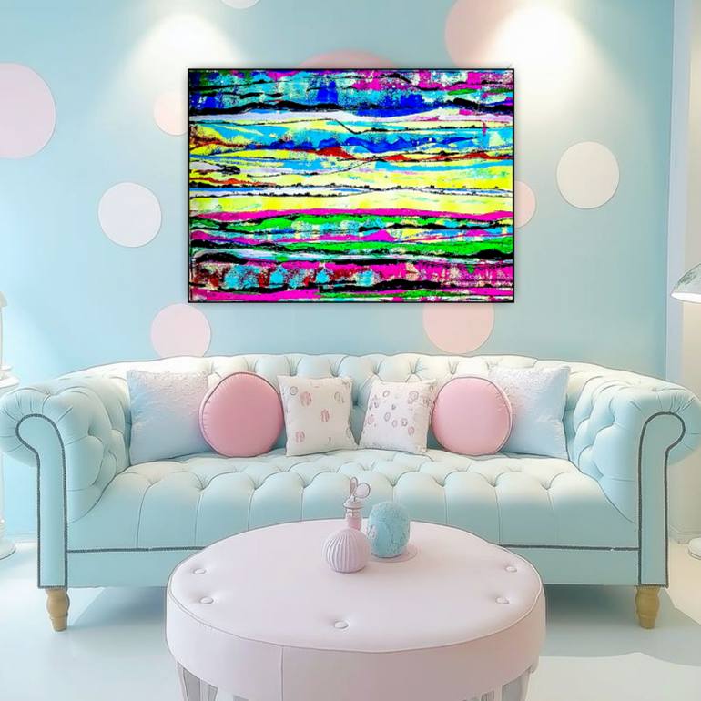 Original Abstract Expressionism Abstract Painting by Marina Klimanova