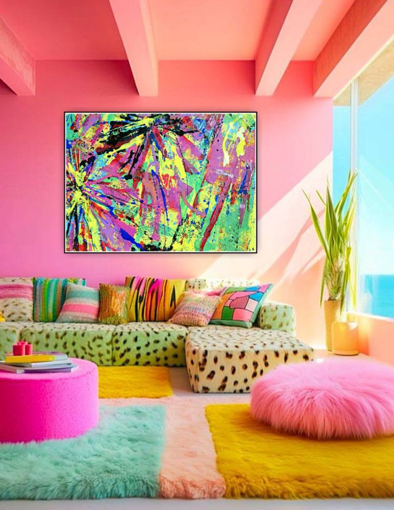 Original Abstract Expressionism Abstract Painting by Marina Klimanova