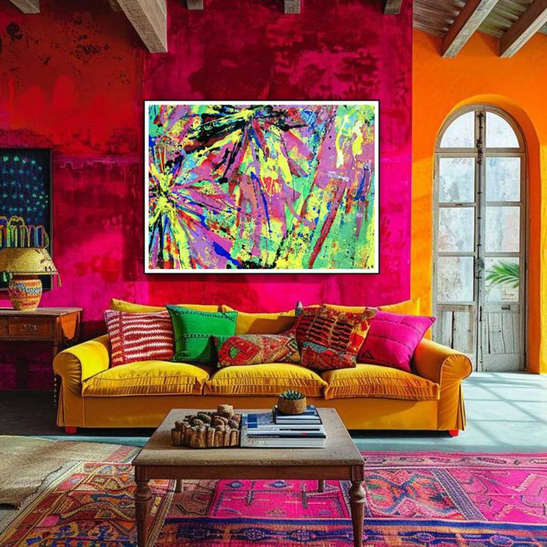 Original Abstract Expressionism Abstract Painting by Marina Klimanova