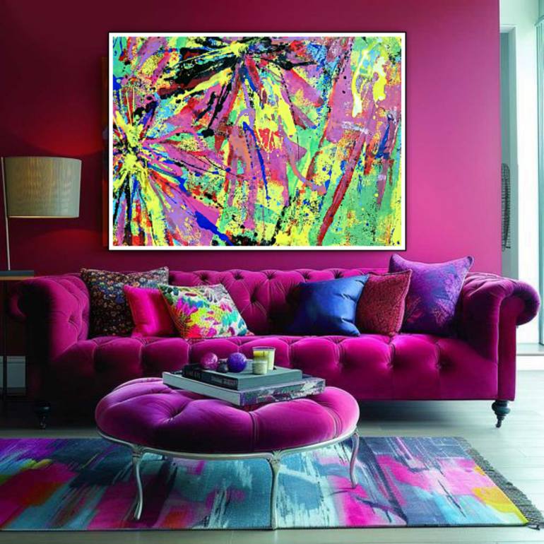 Original Abstract Expressionism Abstract Painting by Marina Klimanova