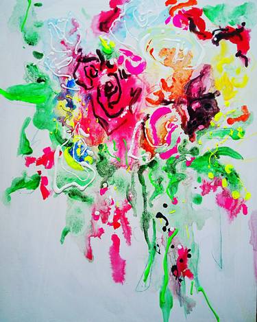 Original Abstract Floral Paintings by Marina Klimanova