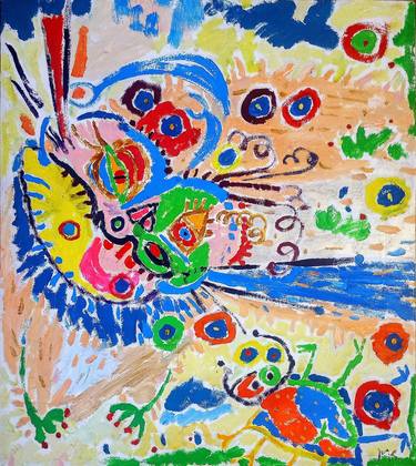 Original Abstract Expressionism Classical Mythology Painting by Marina  Klimanova 