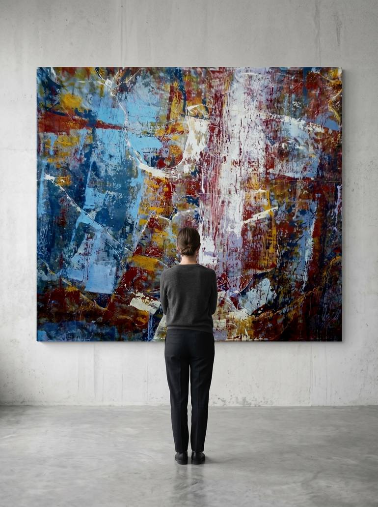 Original Abstract Expressionism Abstract Painting by Marina Klimanova