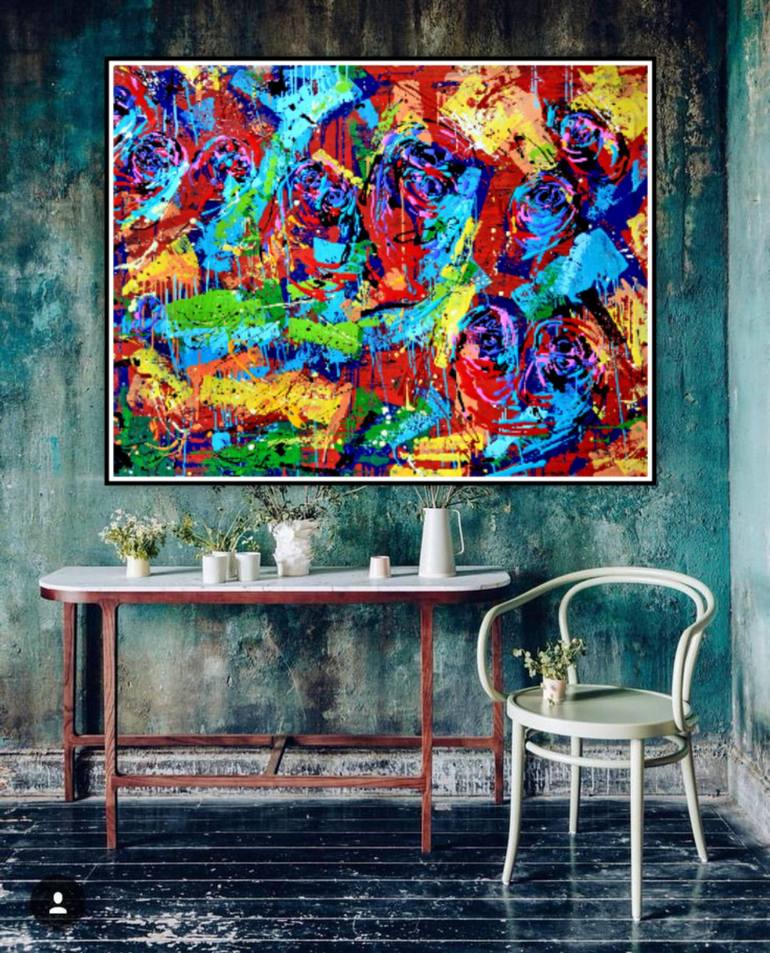 Original Abstract Expressionism Abstract Painting by Marina  Klimanova 