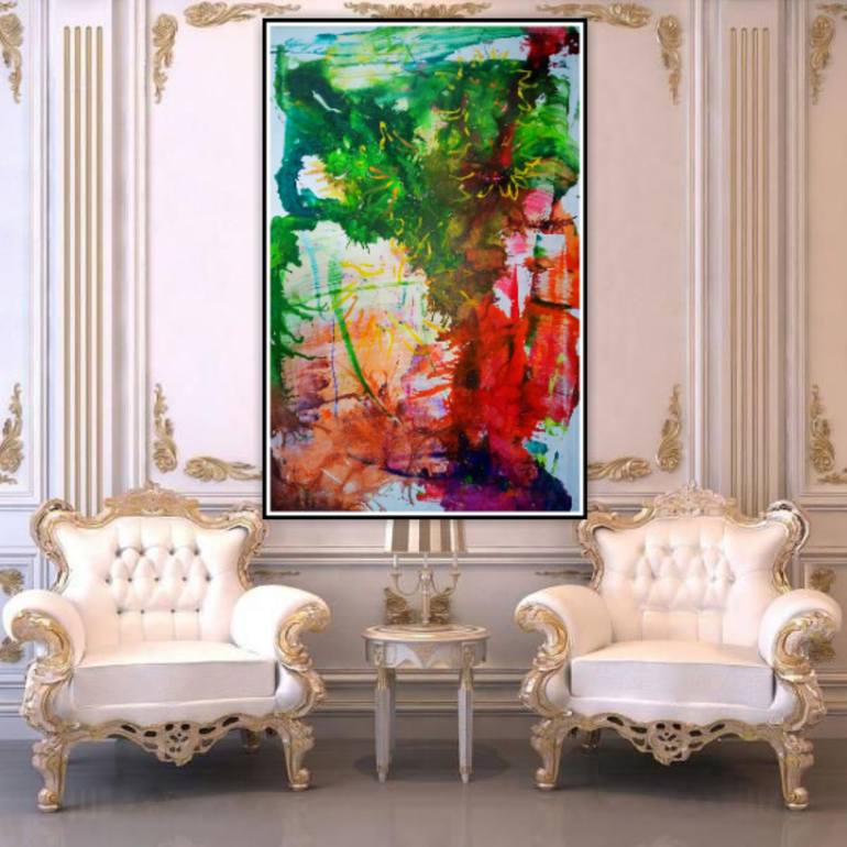 Original Art Deco Abstract Painting by Marina  Klimanova 