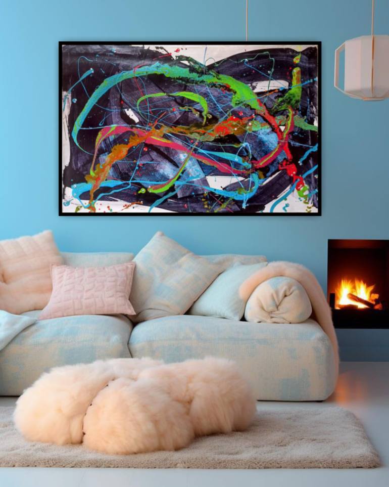 Original Abstract Expressionism Abstract Painting by Marina Klimanova