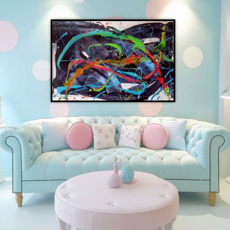 Original Abstract Expressionism Abstract Painting by Marina Klimanova