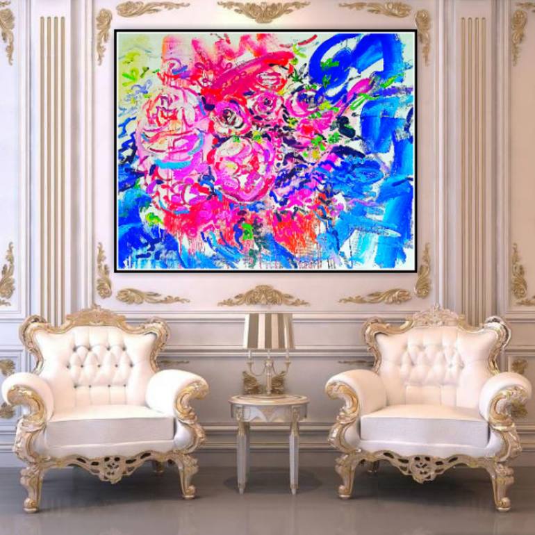 Original Impressionism Floral Painting by Marina  Klimanova 