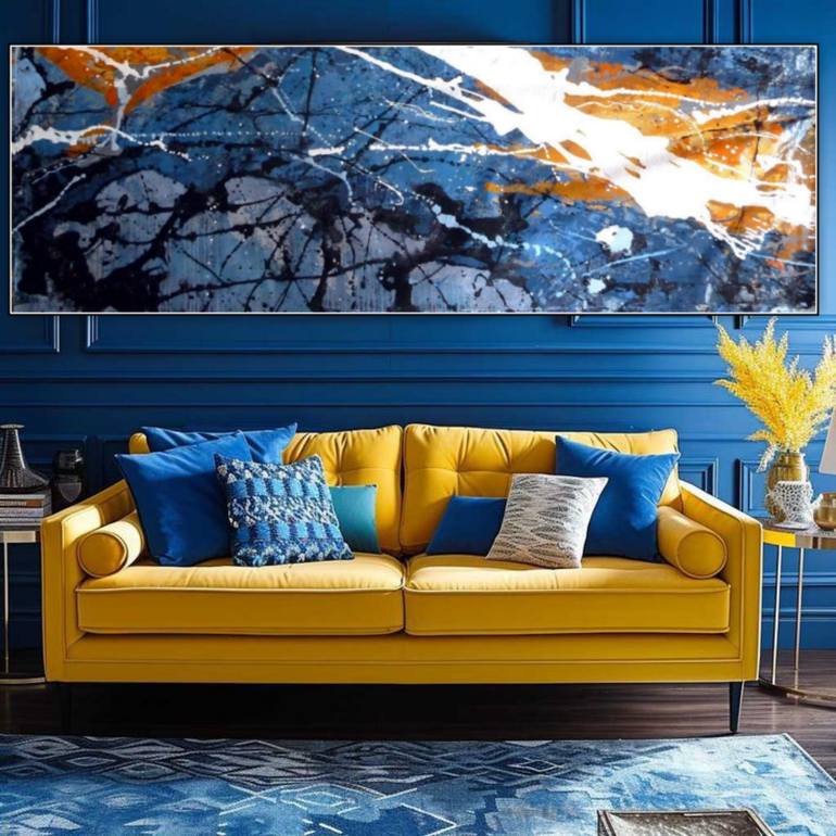 Original Abstract Expressionism Abstract Painting by Klim -