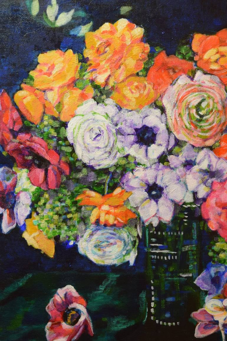 Original Contemporary Floral Painting by Claudia Ramey
