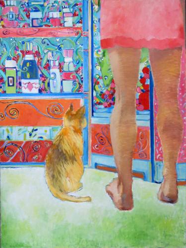 Print of Cats Paintings by Claudia Ramey