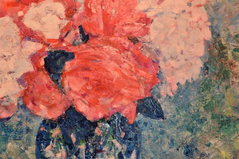 Original Conceptual Floral Painting by Claudia Ramey
