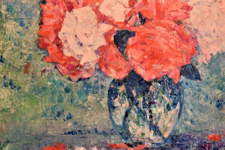 Original Conceptual Floral Painting by Claudia Ramey