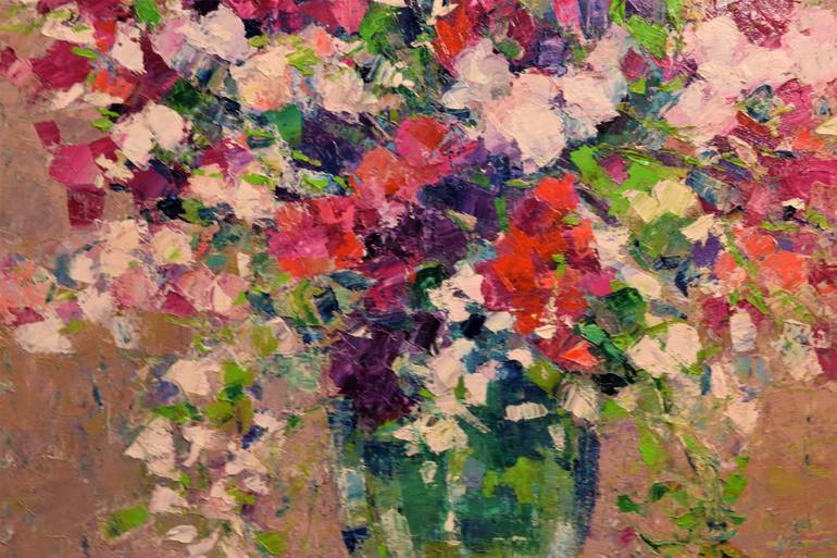 Original Impressionism Floral Painting by Claudia Ramey