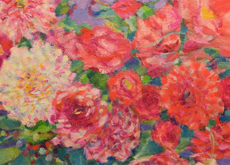 Original Impressionism Floral Painting by Claudia Ramey