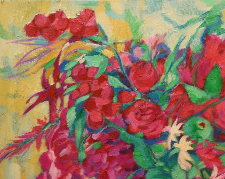 Original Impressionism Floral Painting by Claudia Ramey