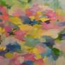 I painted this abstract in oils on stretched canvas.  The paints are rich and lustrous and I was inspired by symphonies, beautiful classical music, and also the symphonies of the sounds of life, traffic, children playing outside my window, the steady drum of passing trains, their long whistle.  The sides of the canvas are painted and it is wired for hanging.
