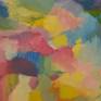 I painted this abstract in oils on stretched canvas.  The paints are rich and lustrous and I was inspired by symphonies, beautiful classical music, and also the symphonies of the sounds of life, traffic, children playing outside my window, the steady drum of passing trains, their long whistle.  The sides of the canvas are painted and it is wired for hanging.