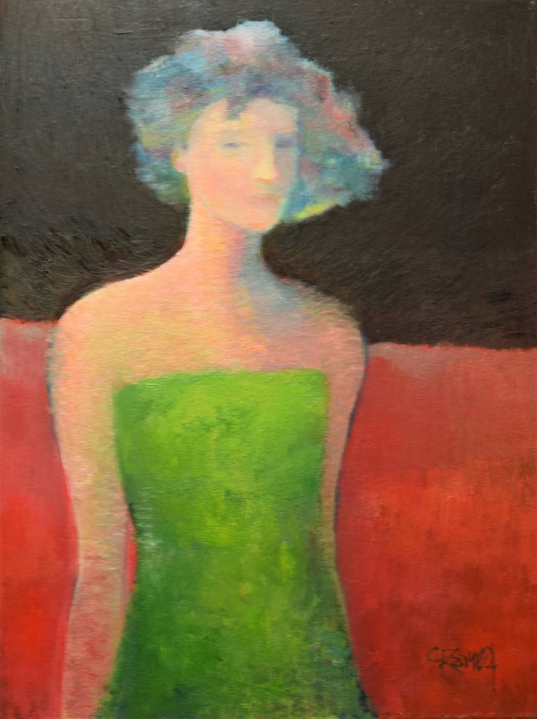 Original Figurative Women Painting by Claudia Ramey