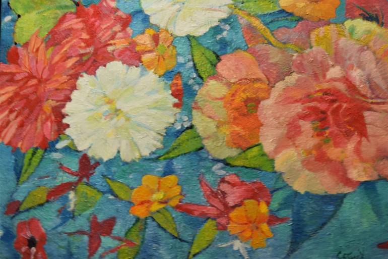 Original Floral Painting by Claudia Ramey