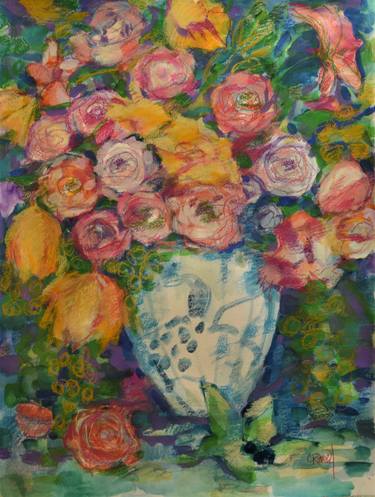 Original Floral Paintings by Claudia Ramey