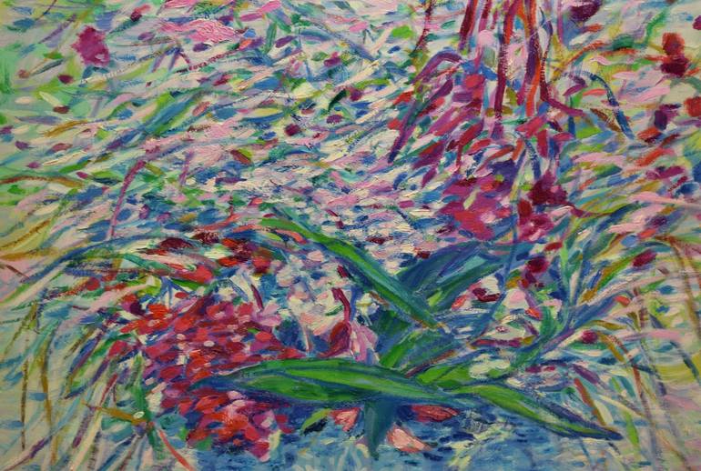 Original Impressionism Floral Painting by Claudia Ramey