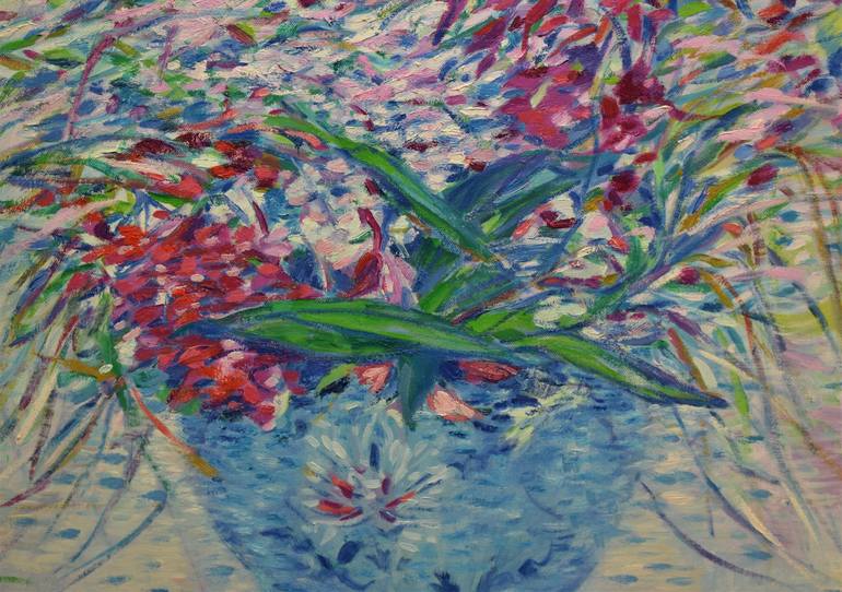 Original Impressionism Floral Painting by Claudia Ramey