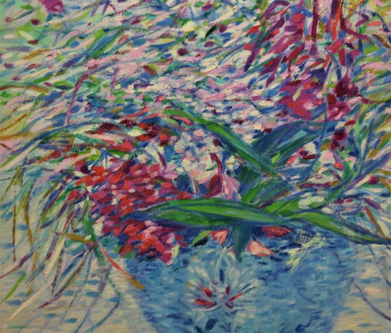 Original Impressionism Floral Painting by Claudia Ramey