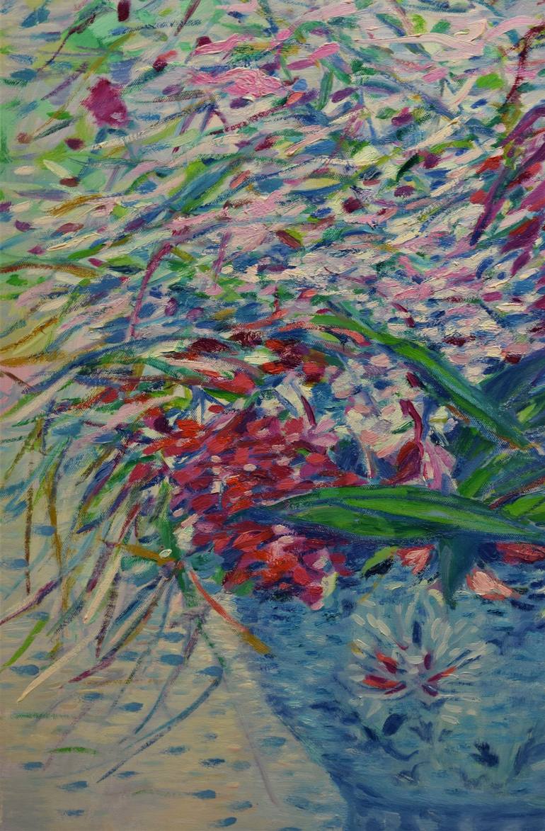 Original Impressionism Floral Painting by Claudia Ramey