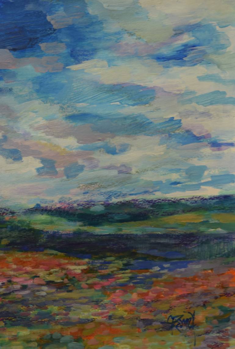 Original Expressionism Landscape Painting by Claudia Ramey