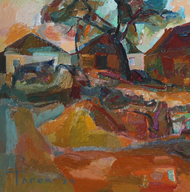 Original Abstract Expressionism Landscape Painting by Taron Khachatryan