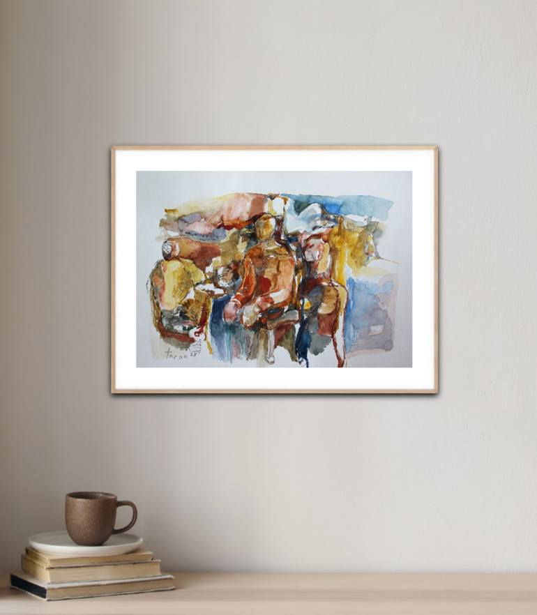 Original Figurative Family Painting by Taron Khachatryan