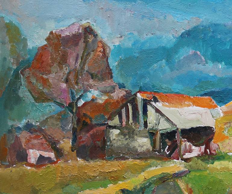 Original Abstract Expressionism Landscape Painting by Taron Khachatryan