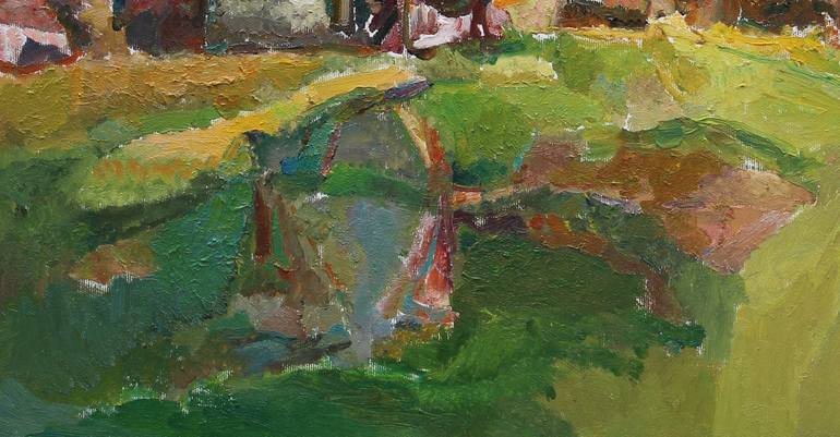 Original Abstract Expressionism Landscape Painting by Taron Khachatryan